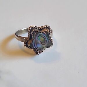 Sterling and Abalone Star Ring
